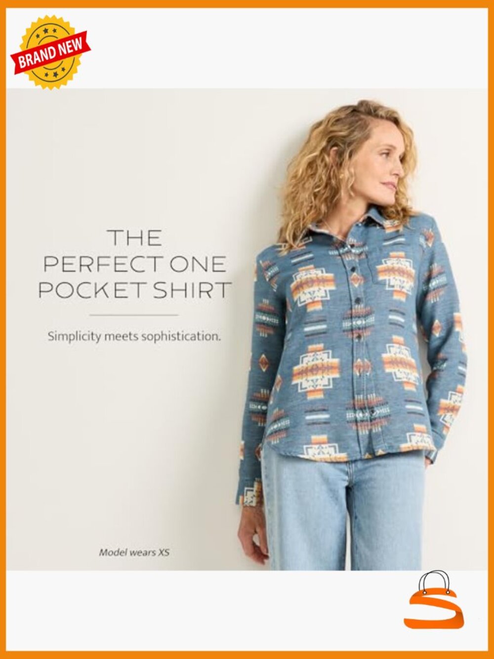 Classic Long Sleeve Button Up Shirt, Relaxed Fit, 100% Cotton Blouse with Chest - Picture 3 of 7